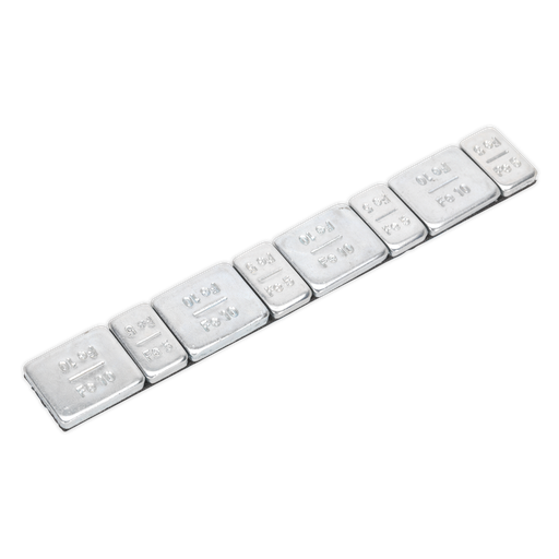 [WWSA510] Zinc Plated Steel Adhesive Wheel Weight 5/10g Strip of 8 - Pack of 100
