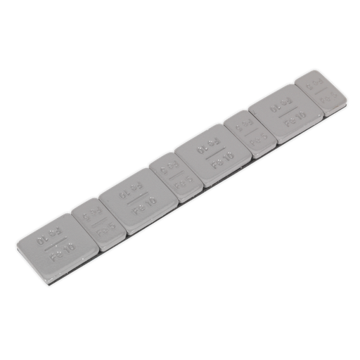 [WWSA510PC] Plastic Coated Zinc Plated Adhesive Wheel Weight 5/10g Strip of 8 (4 x Each Weight) - Pack of 100