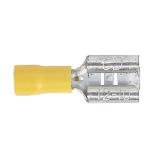 [YT14] Push-On Female Terminal 9.5mm, Yellow - Pack of 100