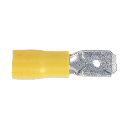 [YT15] Push-On Male Terminal 6.3mm, Yellow - Pack of 100