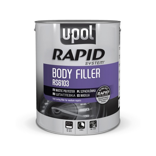 [RS6101] Rapid Body Filler 1.1L Tin Grey 