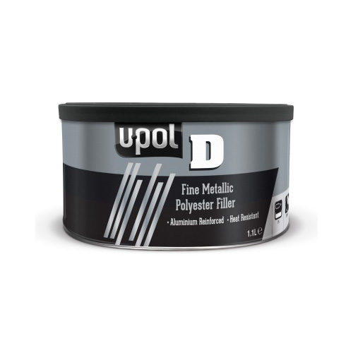 [UPOLD/2] 1.1ltr Upol D Silver Grey Smooth Metallic Body Filler (Each)