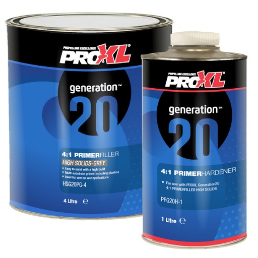 [HSG20PB-KIT4] PROXL GENERATION20 HIGH SOLIDS 4:1 BLACK PRIMER KIT (5LT)