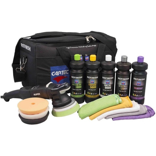 [KIT/REFCRS-9] Complete Cartec Refinish System + Polisher + Inspection Light Rupes Big Foot MkIII LHR 15