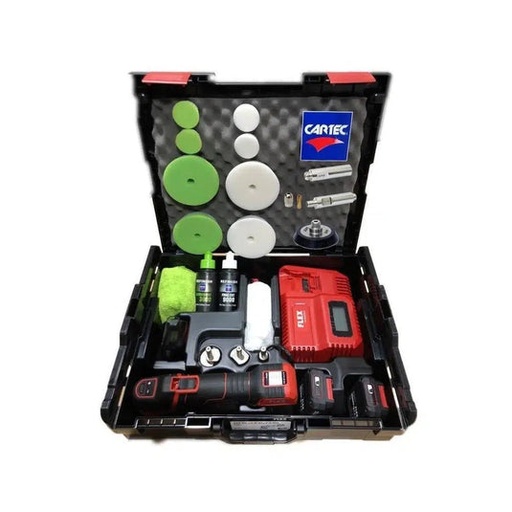 [KIT/PXE80CTEC] Flex PXE 80 Cordless Nano Polisher + Compounds + Pads + Extension Bar Set 