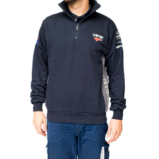 [M1005-02-XL] Cartec Official Half Zip Sweatshirt X-Large