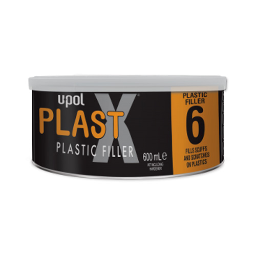 [PLAS/6] 600ml Upol Plast X Black Highly Flexible Plastics Body Filler (Each)
