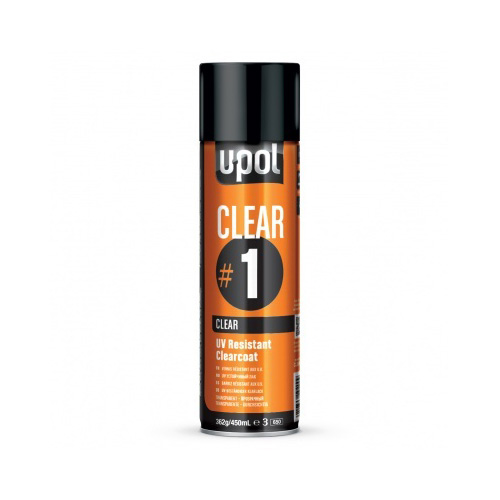 [CLEAR/AL] 450ml Upol Clear 1 High Gloss UV Clear Coat Aerosol
