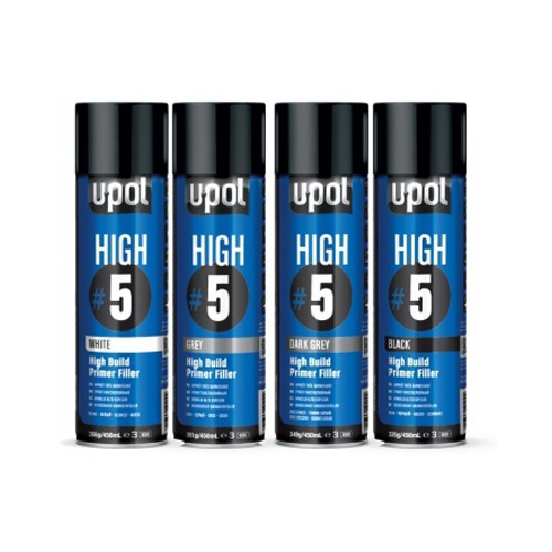 [HIGHG/AL] 450ml Upol High 5 Grey High Build Primer Filler Aerosol (Each)