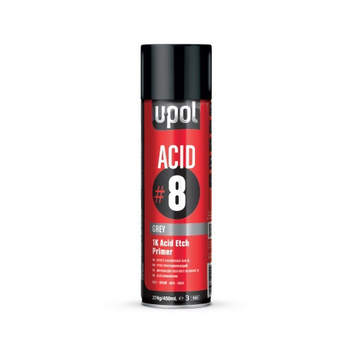 [ACID/AL] 450ml Upol Acid 8 1K Grey Acid Etch Primer Aerosol (Each)
