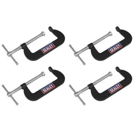 [GCC02] Junior C-Clamp Set 76mm x 35mm 4pc