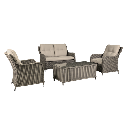 [DG87] Dellonda Chester Rattan Wicker Outdoor Lounge Set 4pc