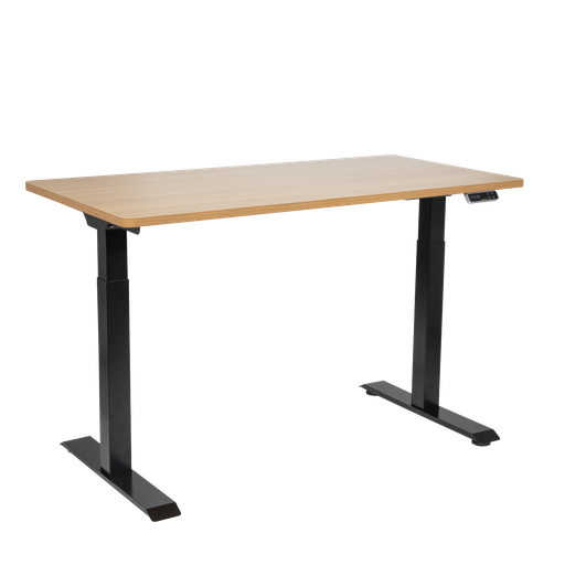 [DH33] Dellonda Oak Electric Height Adjustable Standing Desk, 1400 x 700mm Dual Motor 100kg