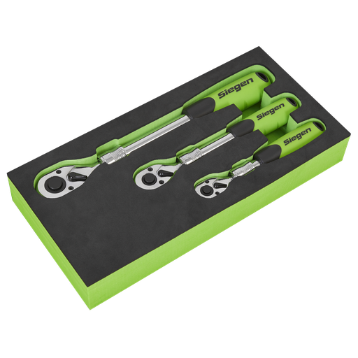 [S01285] Siegen Extendable Ratchet Wrench Set 3pc