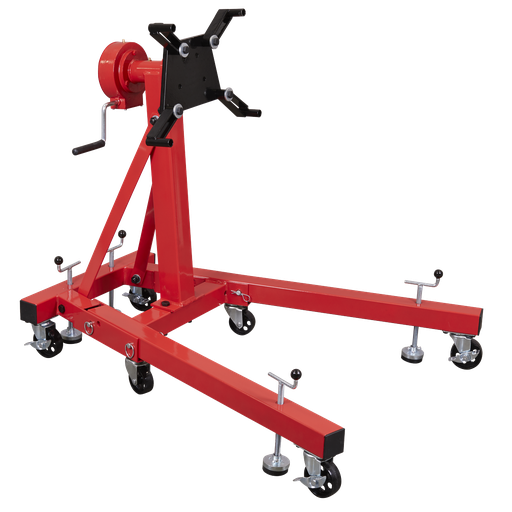 [ES680D] Folding 360º Rotating Engine Stand with Geared Handle Drive 680kg Capacity