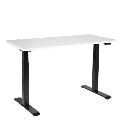[DH32] Dellonda White Electric Height Adjustable Standing Desk, 1400 x 700mm Dual Motor 100kg