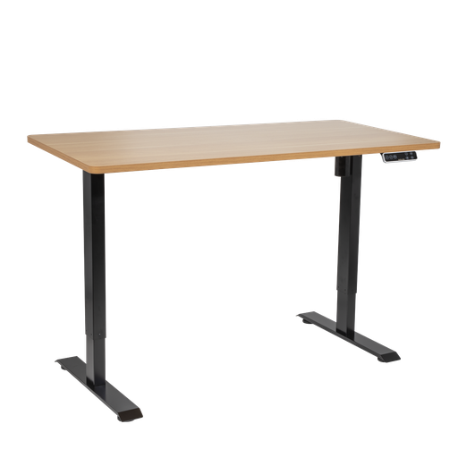 [DH41] Dellonda Oak Electric Adjustable-Height Standing Desk with Memory, Quiet & Fast 1400 x 700mm