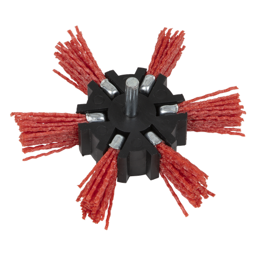 [NFBS100] 100mm Nylon Filament Strip Brush with 6mm Shaft