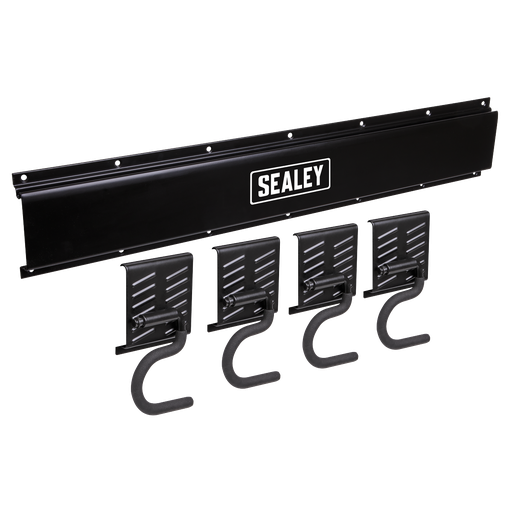 [APHKIT5] Wall Mounting Storage Rail with 4 Hooks