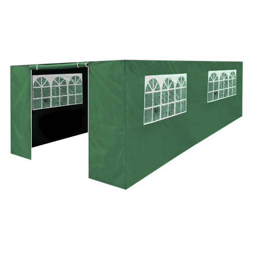 [DG156] Dellonda Premium Side Walls/Doors/Windows for Gazebo/Marquee, Fits 3 x 6m Models - Dark Green
