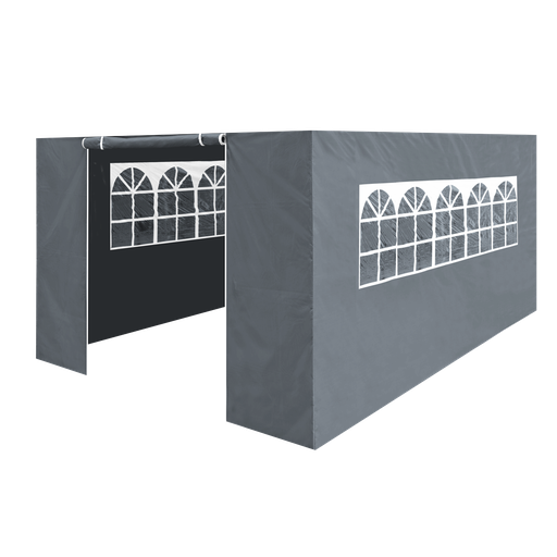 [DG153] Dellonda Premium Side Walls/Doors/Windows for Gazebo/Marquee, Fits 3 x 4.5m Models - Grey