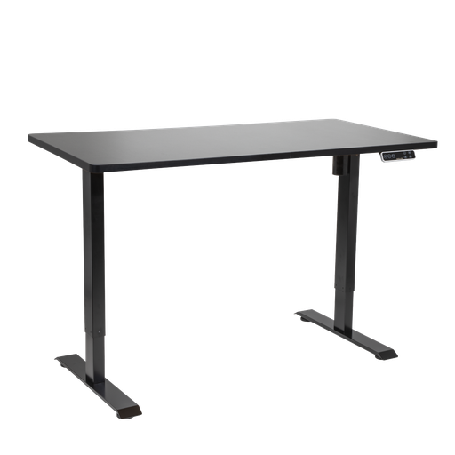 [DH245] Dellonda Black Electric Height Adjustable Standing Desk with Memory, Quiet, 1400x700mm