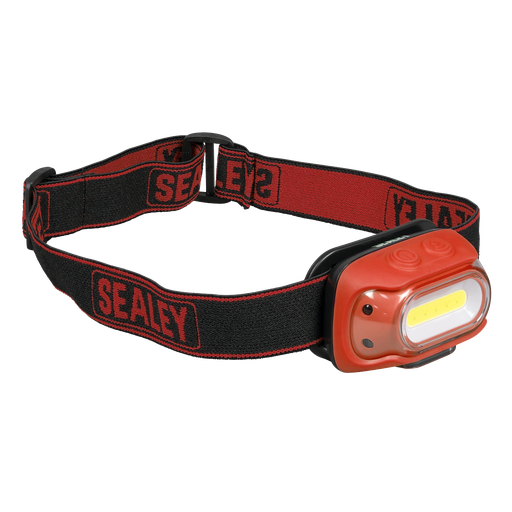 [HT08RR] Rechargeable Head Torch with Auto-Sensor 8W COB LED - Red