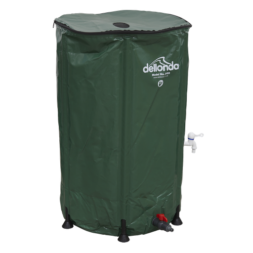 [DG9] Dellonda Collapsible PVC Garden Water Butt with Zipped Lid & Drain Tap 250L