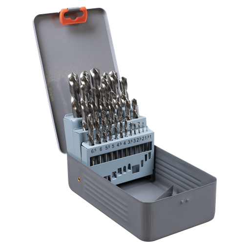 [AK8191] Left-Hand Spiral Drill Bit Set 25pc