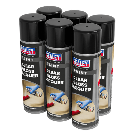 [SCS065] Gloss Lacquer 500ml, Clear - Pack of 6