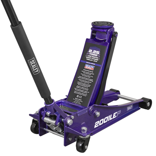 [2001LEP] Low Profile Trolley Jack with Rocket Lift 2.25 Tonne - Purple