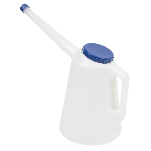 [JDL3B] Oil Container with Flexible Spout 3L - Blue Lid