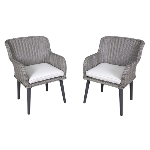[DG76] Dellonda Buxton Rattan Wicker Outdoor Chairs Set 2pc
