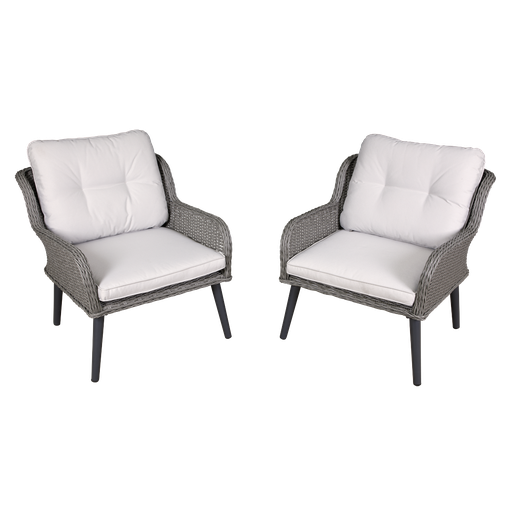 [DG79] Dellonda Buxton Rattan Wicker Outdoor Chair Set 2pc