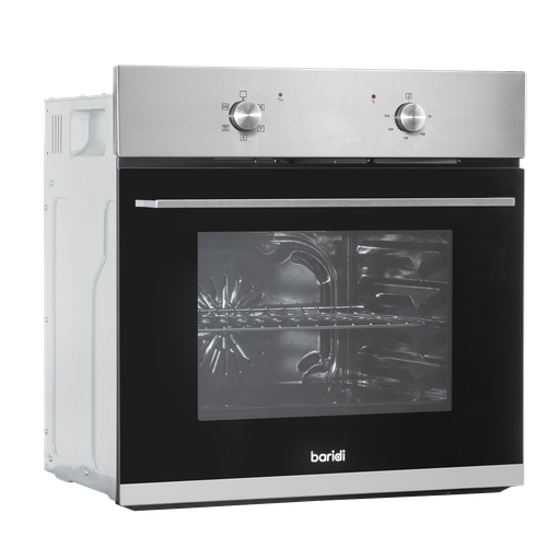 [DH125] Baridi Integrated Fan-Assisted Electric Oven 60cm 55L Capacity - Black/Stainless Steel