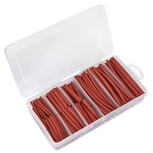 [HST501R] Heat Shrink Tubing Assortment 50 & 100mm 180pc - Red