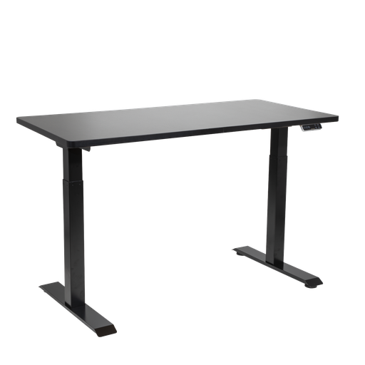 [DH34] Dellonda Black Electric Height Adjustable Standing Desk, 1400 x 700mm Dual Motor 100kg